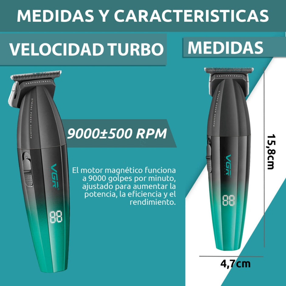 Máquina Patillera Profesional VGR V-906 Magnetico 9000 RPM