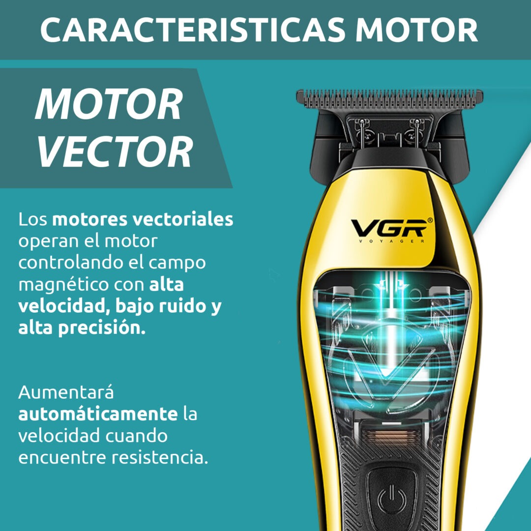 Patillera Profesional Vgr V-994 Metal Motor Vector 10000 Rpm