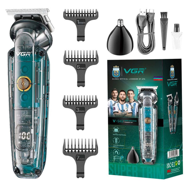 Máquina Patillera Pelo Nariz 2en1 VGR V-949 Argentina IPX6