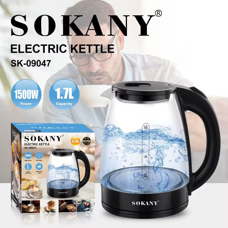 Hervidor de agua Sokany Vaso de vidrio