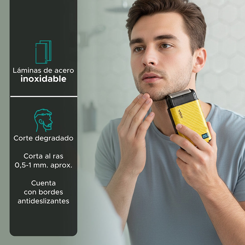 Afeitadora Eléctrica Hombre Portátil Inalámbrica Vgr V-369