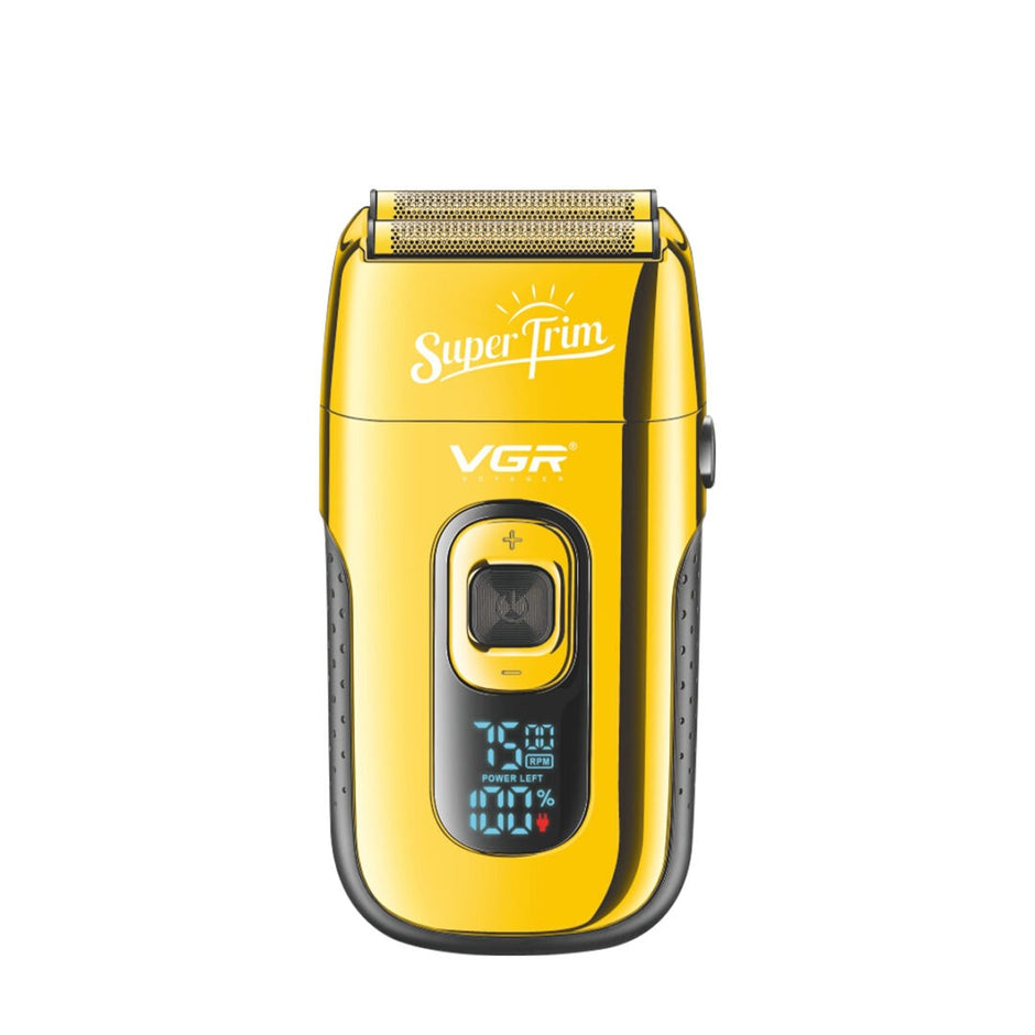 Afeitadora Eléctrica Hombre Trimmer Barba 2en1 Usb Vgr V-332 Dorado