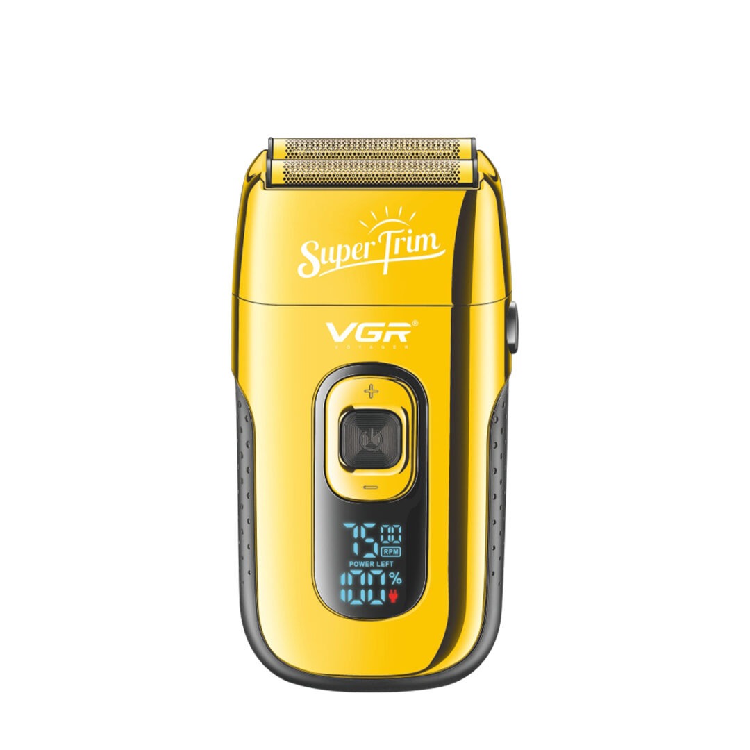 Afeitadora Eléctrica Hombre Trimmer Barba 2en1 Usb Vgr V-332 Dorado