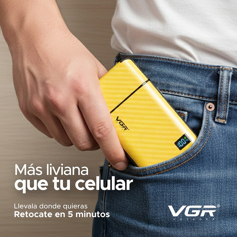 Afeitadora Eléctrica Hombre Portátil Inalámbrica Vgr V-369