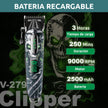 Máquina Corta Pelo Pro Clipper VGR V-279 Metal Cuchillas DLC 9000RPM Color verde