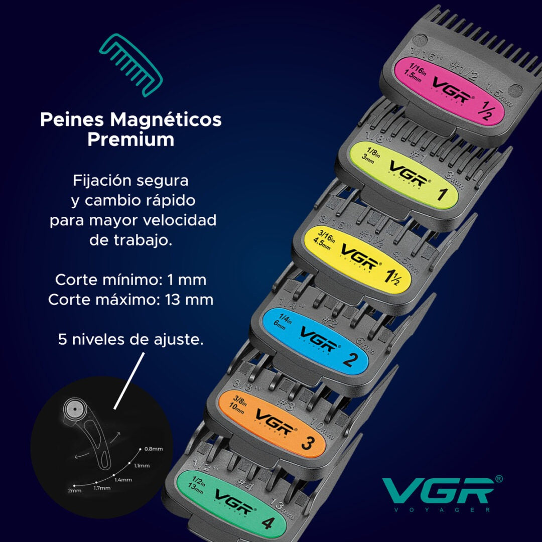 Maquina De Cortar El Pelo Turbo 9000 Rpm Vgr V-889c