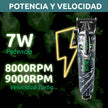 Máquina Corta Pelo Pro Clipper VGR V-279 Metal Cuchillas DLC 9000RPM Color verde