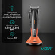 Maquina De Cortar El Pelo Turbo 9000 Rpm Vgr V-889c