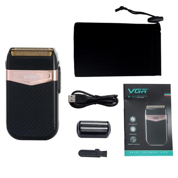 Afeitadora Shaver Corta Barba Calvo VGR V-331 Recargable