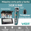 Máquina Patillera Pelo Nariz 2en1 VGR V-949 Argentina IPX6