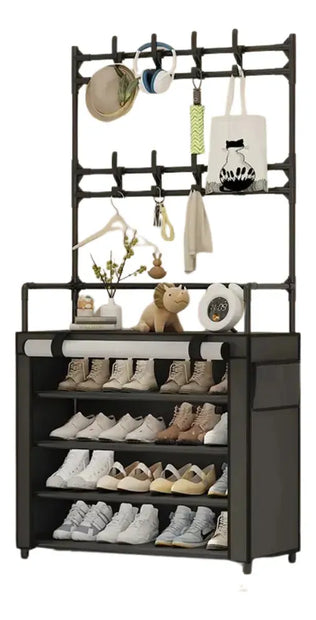 Zapatero Perchero de 5 niveles con tela