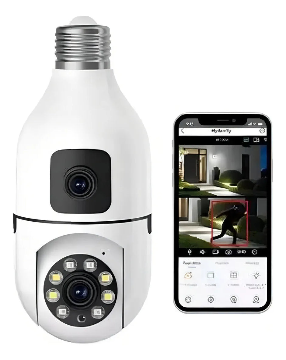 Cámara de Seguridad WiFi Doble Lente 360° Visión Nocturna
