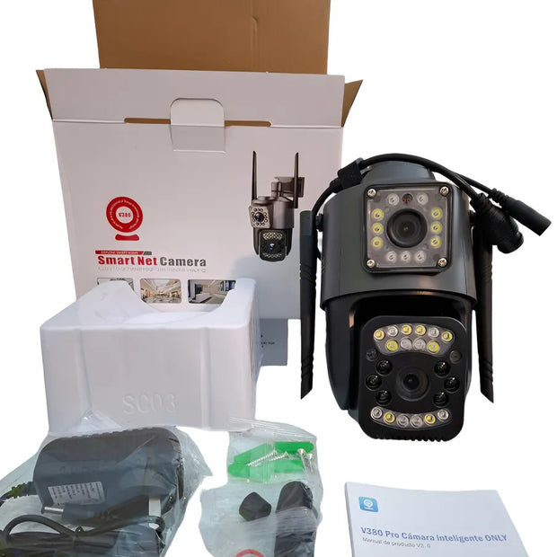 Camara Exterior Doble Lente PTZ 2 Antena V28