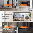 Camara De Seguridad Wifi Ip Doble Lente Robotica Resolución Full Hd 1080p Visión Nocturna Color Blanco