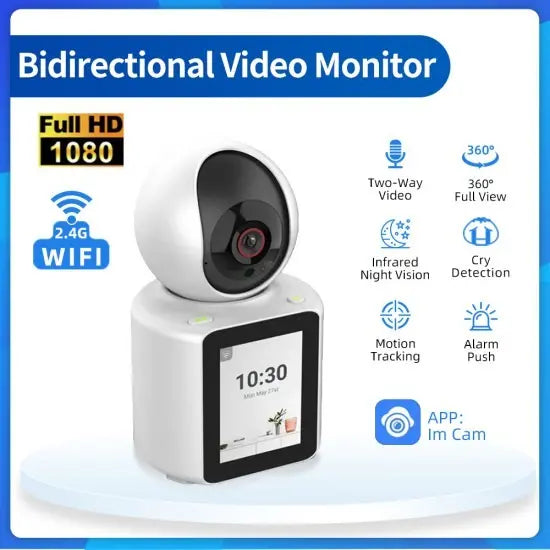 Cámara De Seguridad Inalámbrica, Videollamada 2 En 1