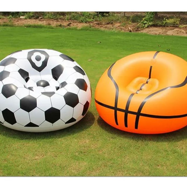 Sillón Inflable o Puff estilo Balón Futbol O Baloncesto