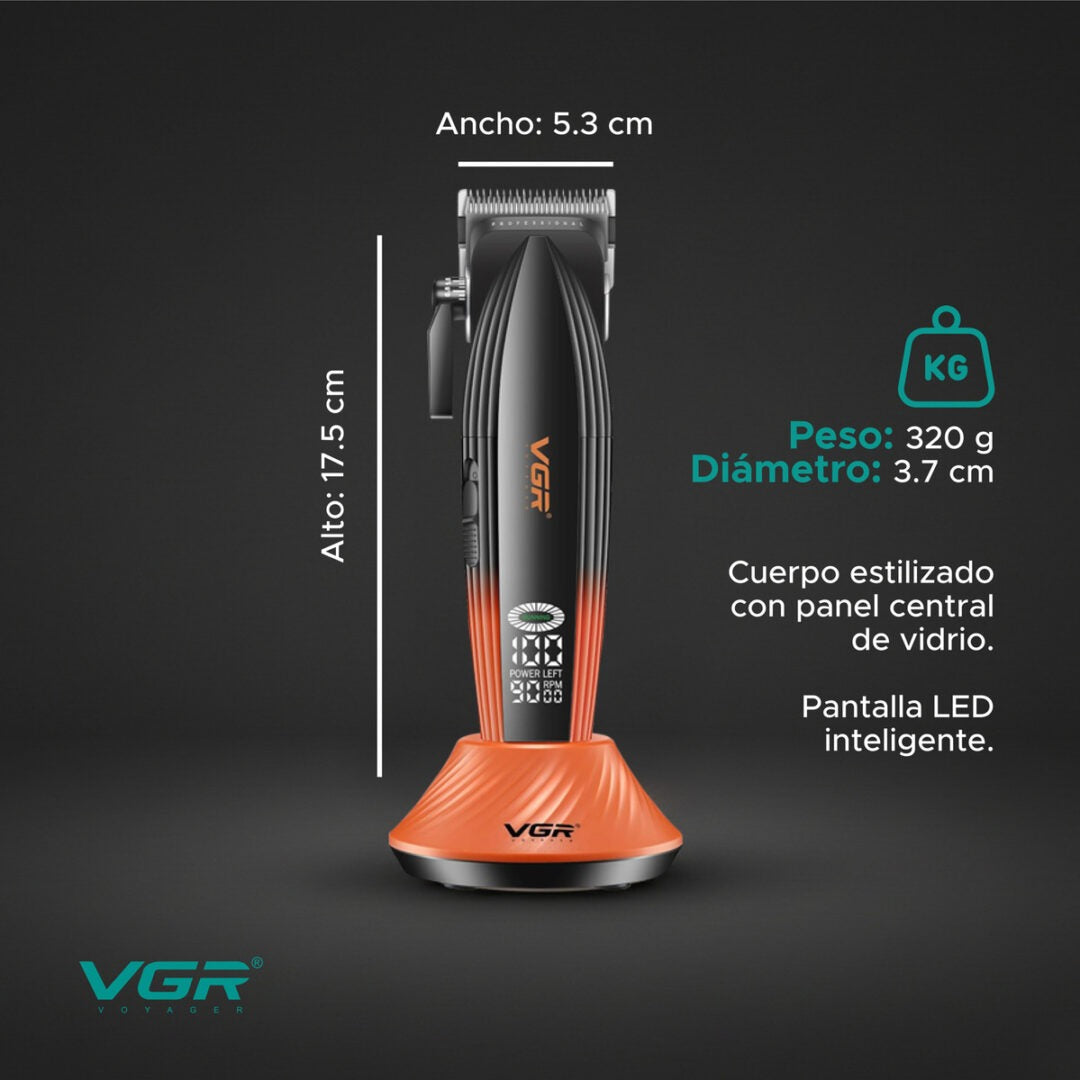 Maquina De Cortar El Pelo Turbo 9000 Rpm Vgr V-889c