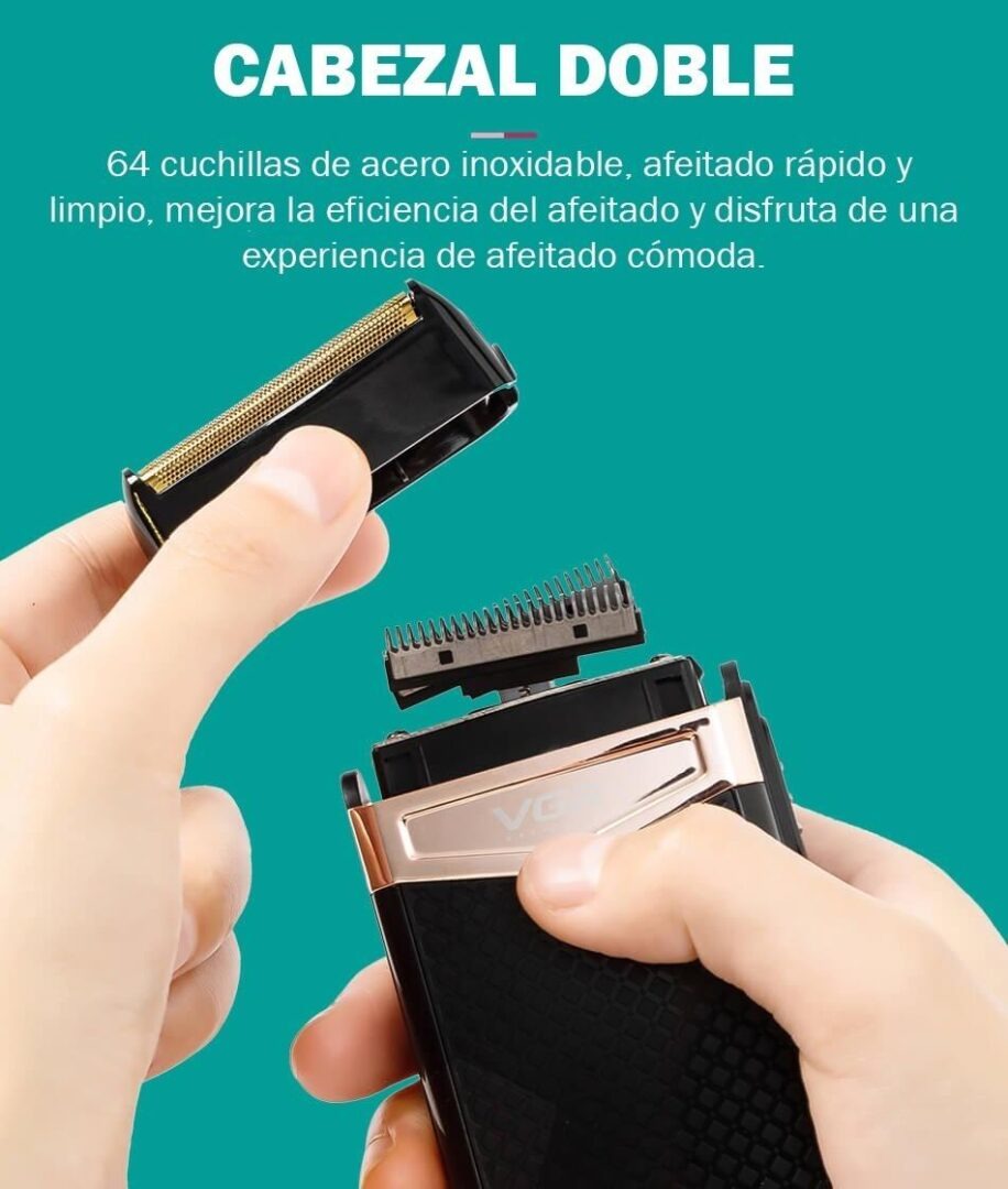 Afeitadora Shaver Corta Barba Calvo VGR V-331 Recargable