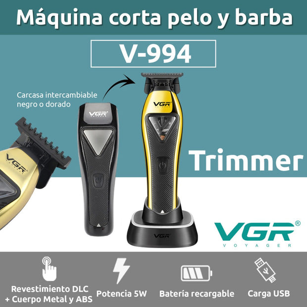 Patillera Profesional Vgr V-994 Metal Motor Vector 10000 Rpm