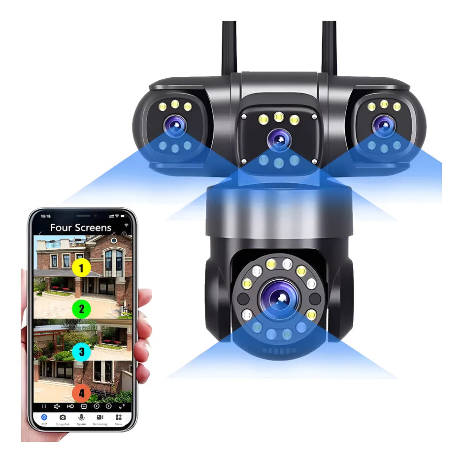 Cámara Exterior YMS4 WiFi 4 Lentes – 20MP Ultra HD