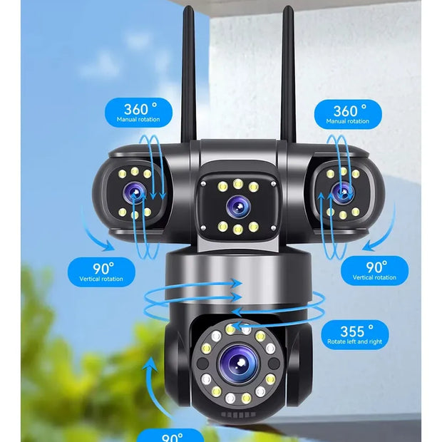 Cámara Exterior YMS4 WiFi 4 Lentes – 20MP Ultra HD