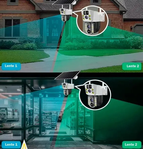 Cámara Solar WiFi Doble Lente VCS03-W-H
