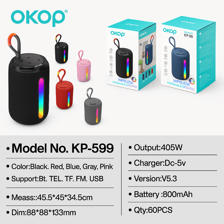 Parlante Inalambrico  Bluetooth Okop Kp-599