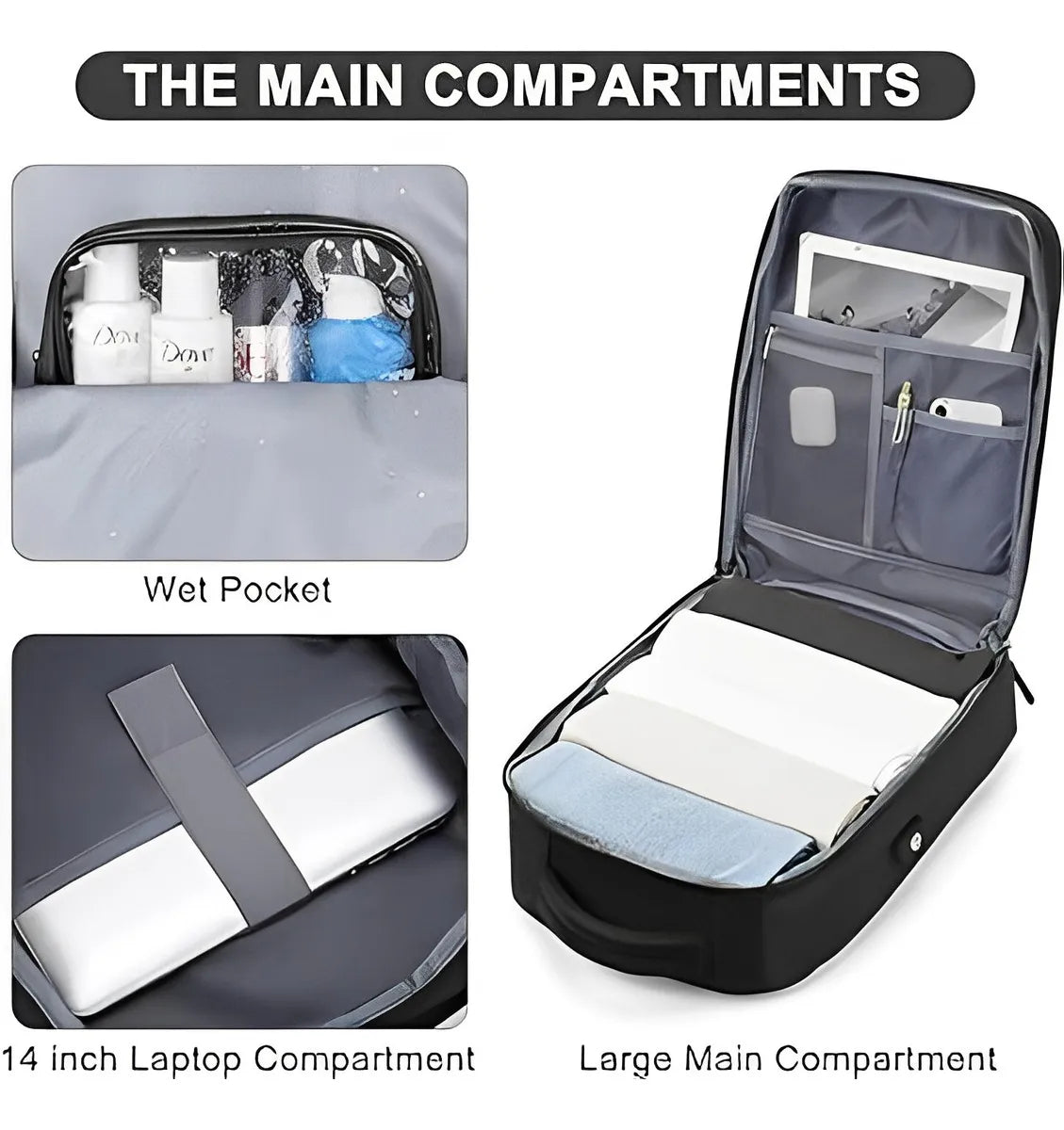 Maleta Multifuncional con Compartimento para Zapatos