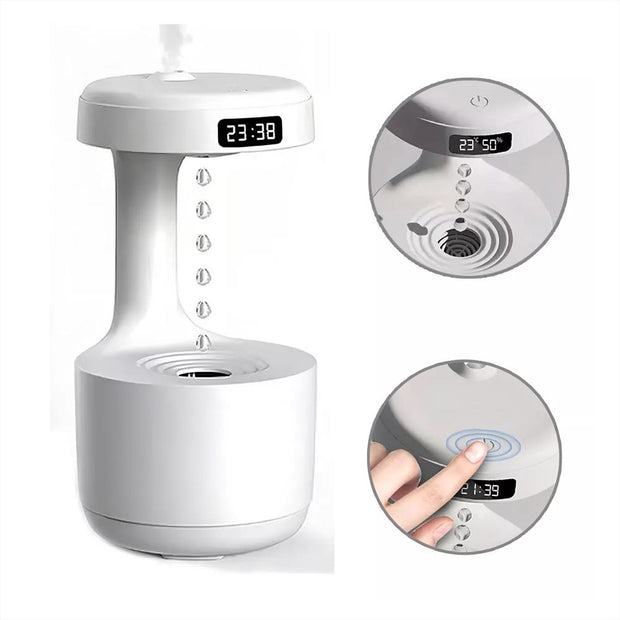 Humidificador Difusor Antigravedad con Reloj Digita