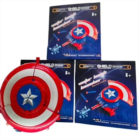 Escudo capitán América 2 en 1 Bolas Hidrogel y Dardos