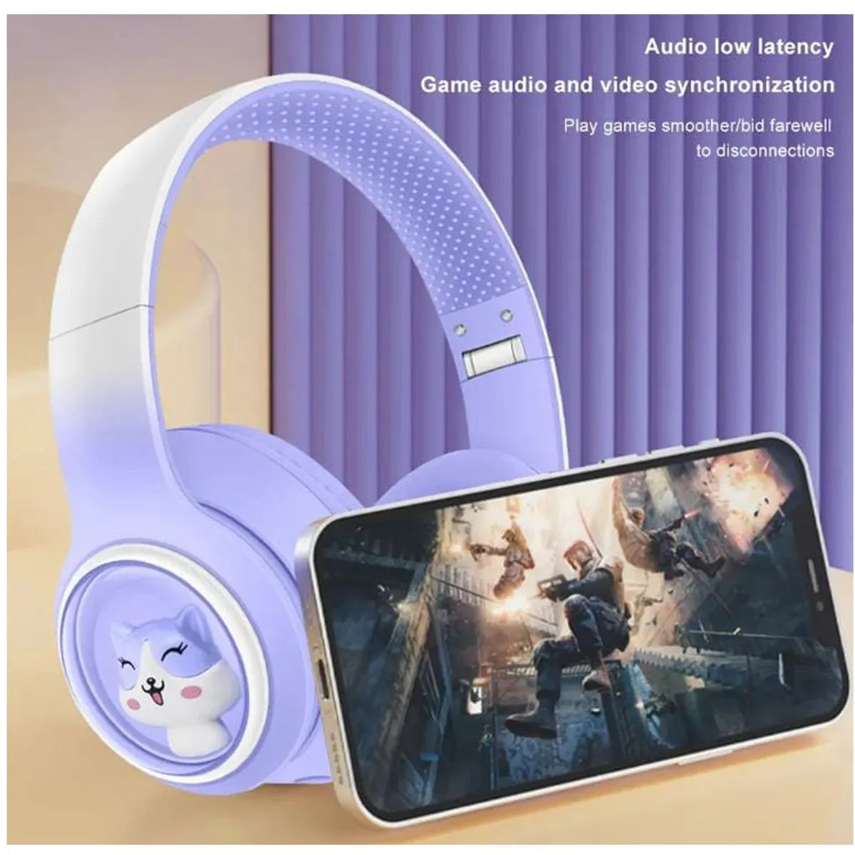 Diadema Bluetooth Figura Gatito AKZ-08